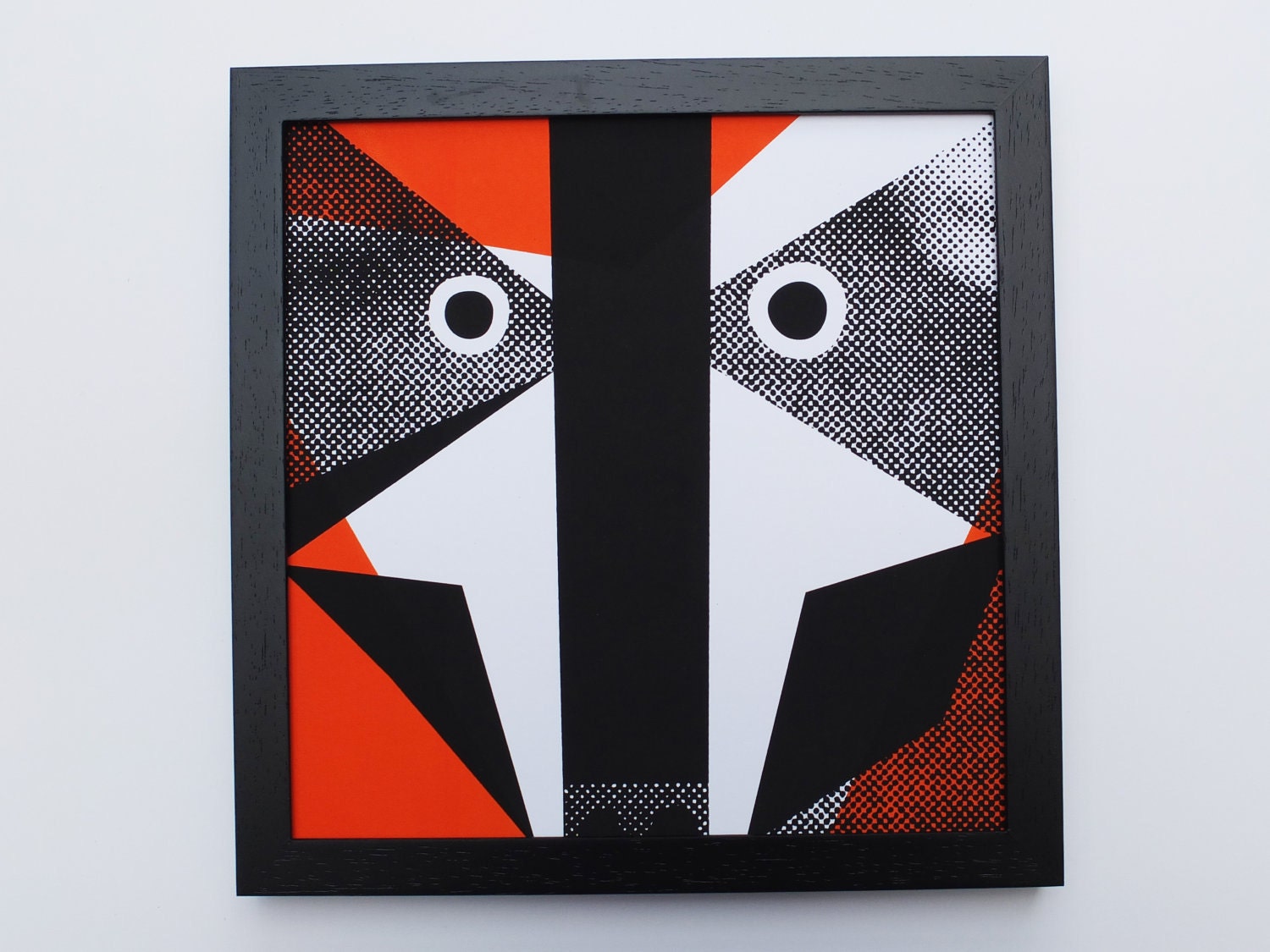 Beast no. 00009, one-of-a-kind screen print, 20 x 20 cm, part of the "Beasts of all Kinds" series, unframed