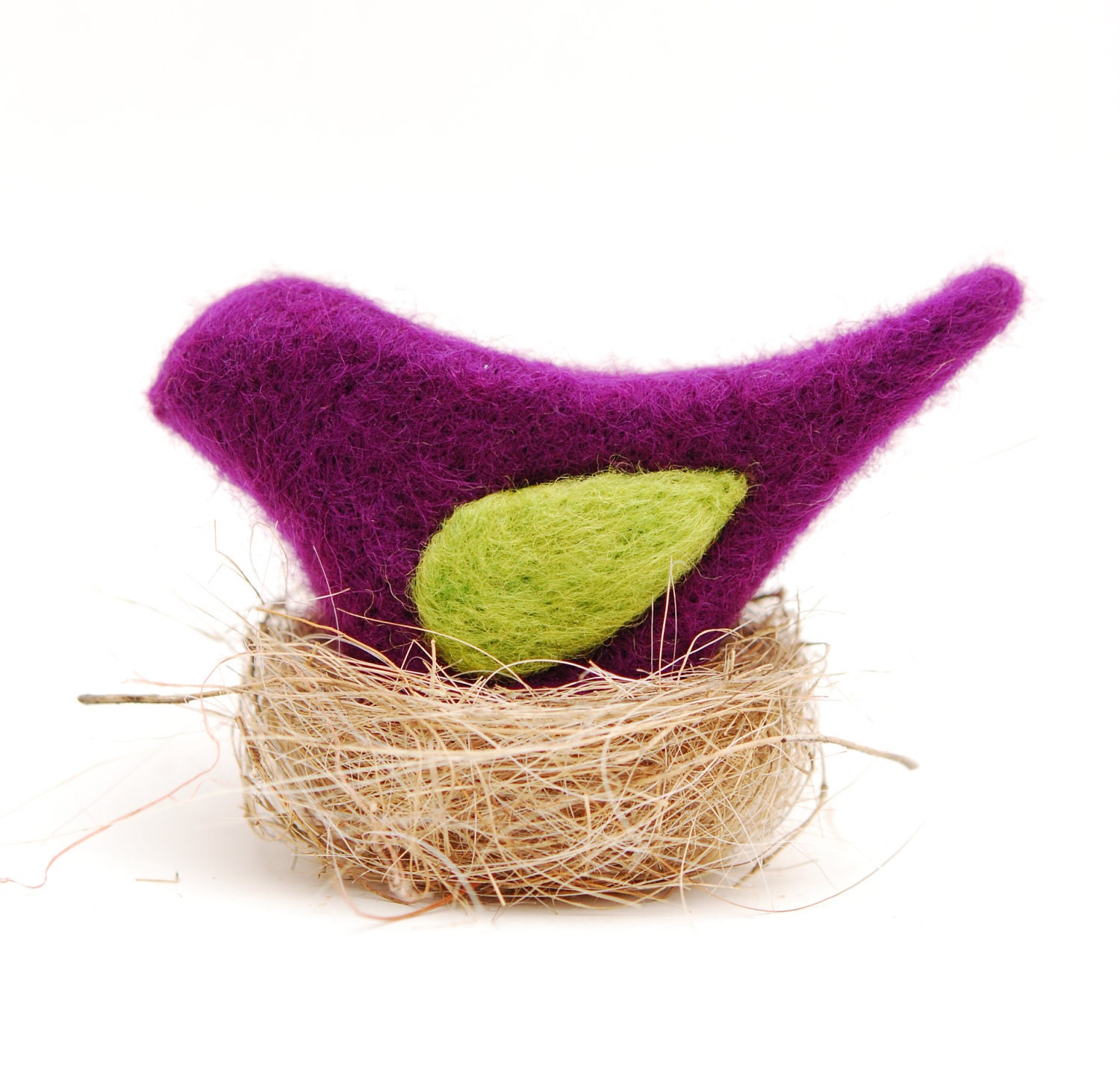 Needle Felted Bird, purple phlox plum decor ecofriendly  under 20 unisex nature