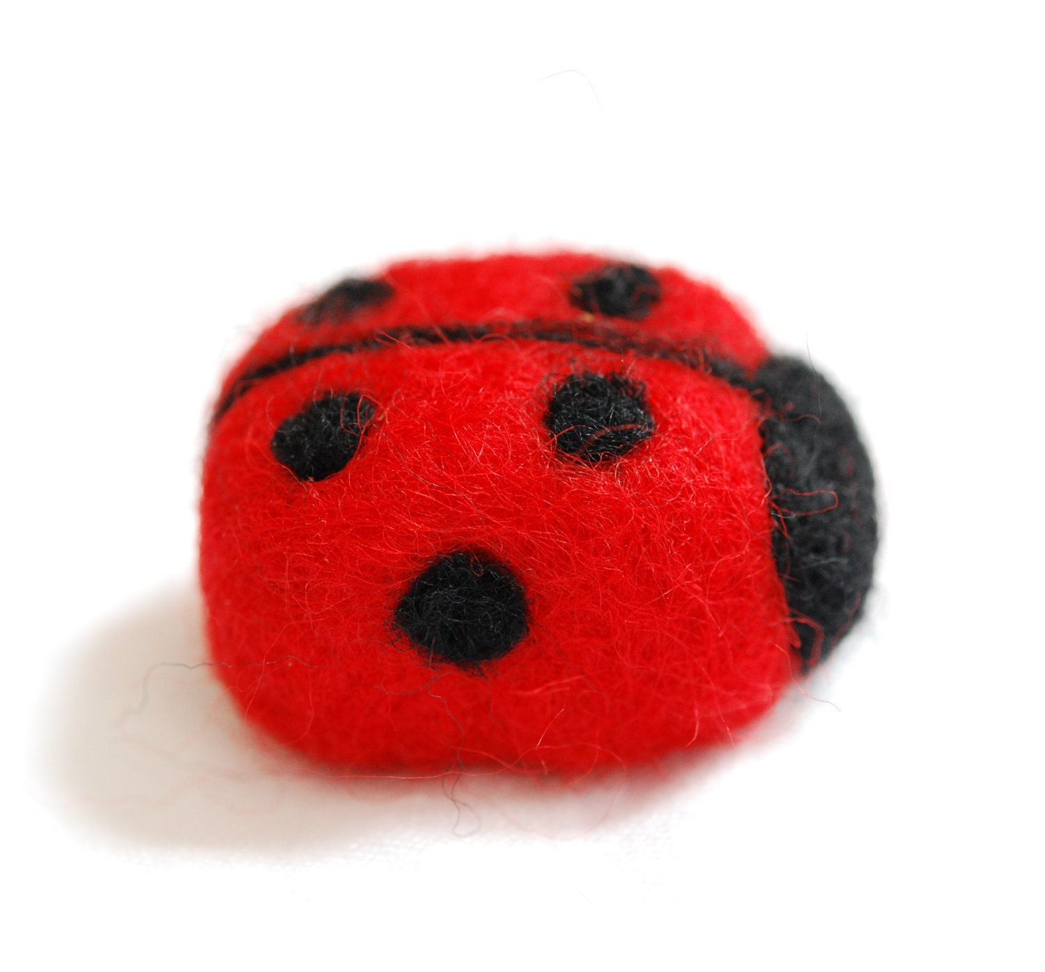 Needle Felted Lady Bug - summer insect red black ecofriendly kids children toy