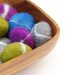 Felted Stones, 4 Jewel color,  Purple Green Gray Blue rocks ecofriendly decor colorful