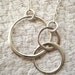 Sterling silver circle necklace, Three circle links necklace, Past Present Future necklace, Infinity necklace, Bridesmaid necklace