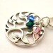 Birthstone necklace, Mothers custom sterling silver necklace, Tree of Life necklace, Personalized handmade jewelry, Family, children