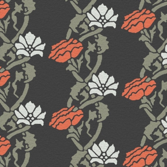 Wall STENCIL Reusable - Damask FLORA - William Morris Inspired Home Decor