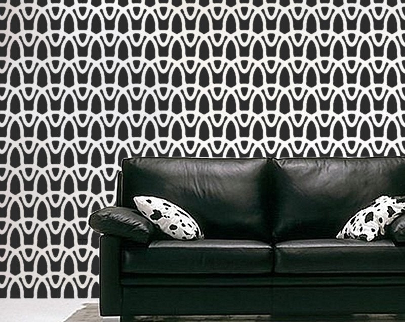 STENCIL for Walls - Chain Links Pattern - Reusable Wall STENCIL Allover Design for DIY Wall Decor