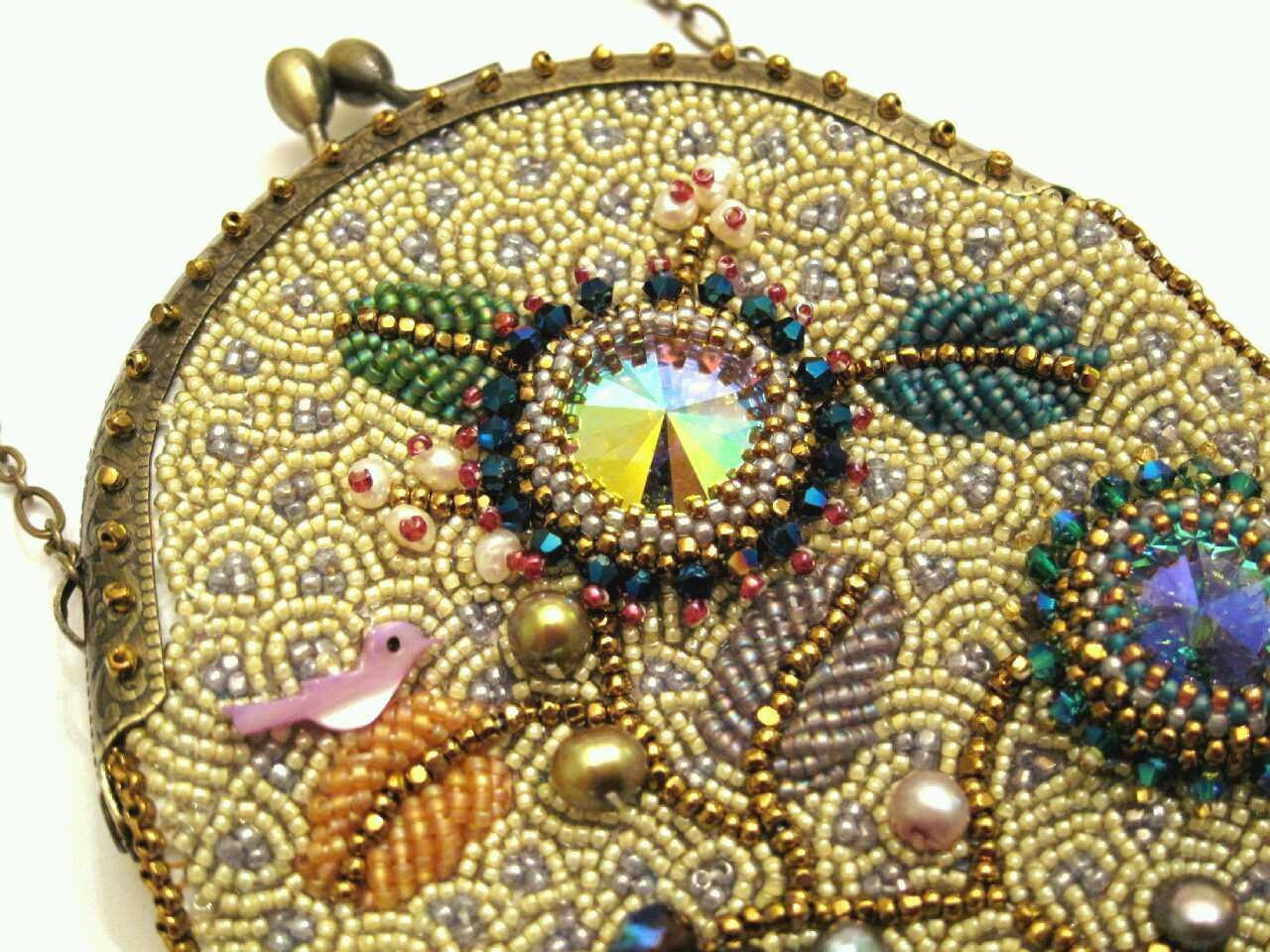 SALE Springtime Beaded Clutch Purse