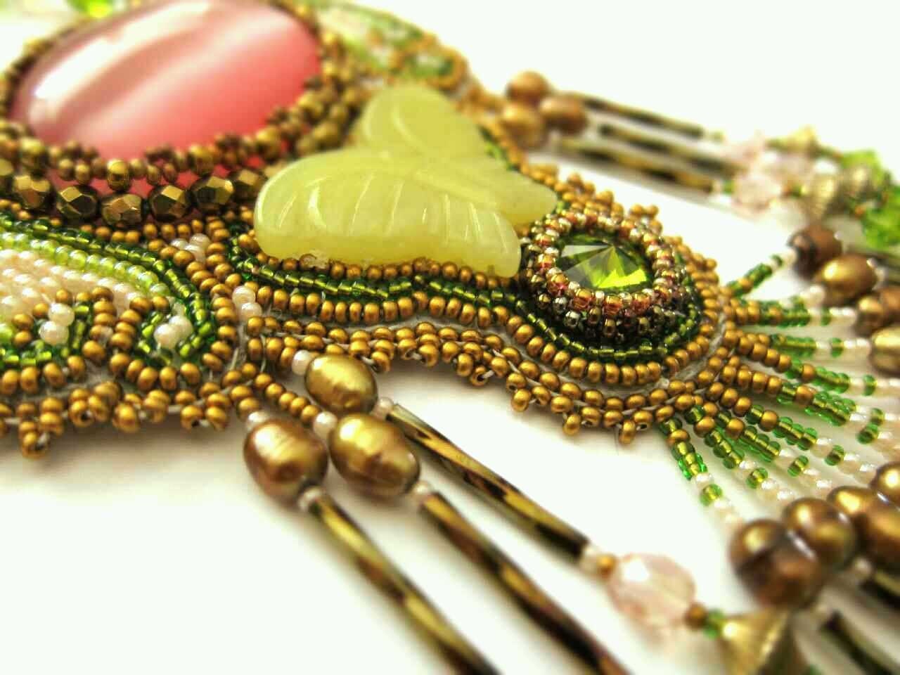 SALE Bohemian Art Nouveau Pendant Necklace
