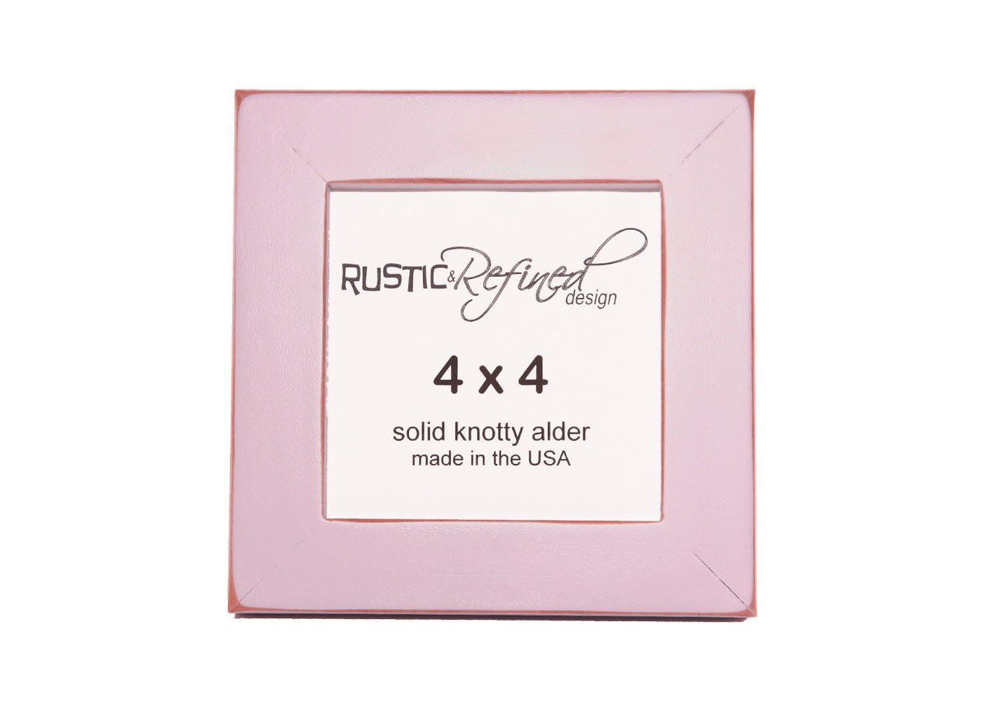 4x4 picture frame with one inch border - lavender/purple