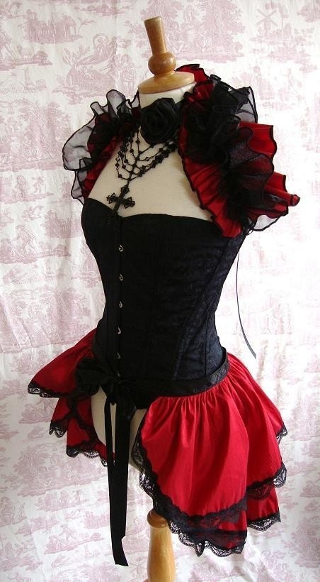 LOVE Lies BLEEDING Steampunk Shrug BURLESQUE Gothic Lolita  By Gothic Burlesque