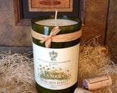 Recycled Wine Bottle Candle