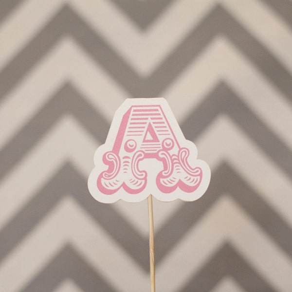 Alphabet Cupcake Topper