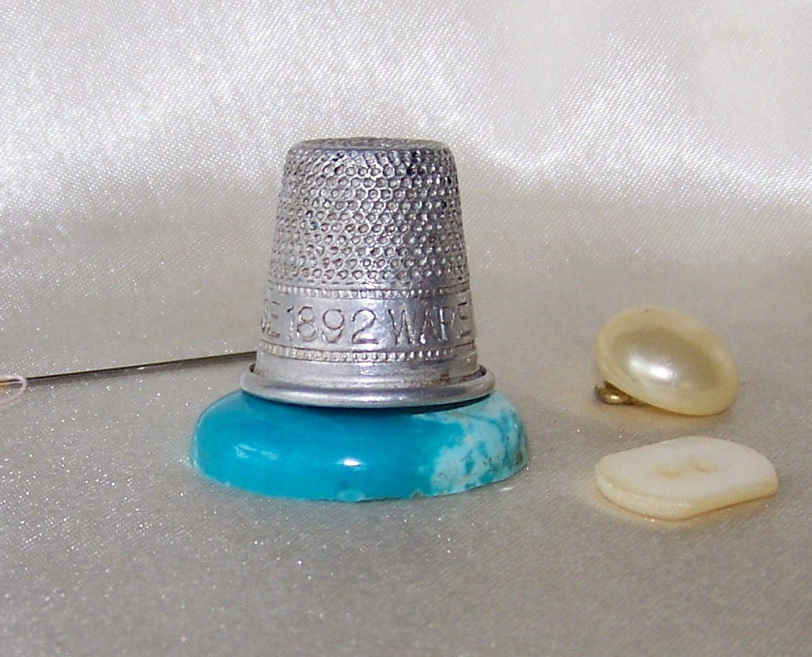 Antique Aluminum Thimble 1892 Rare