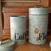 Tin Canisters Flour and Coffee