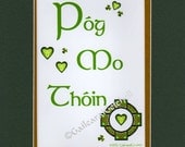 Irish Celtic Print Plaque 8" x 10" Double Mat Pog Mo Thoin Blessing Prayer