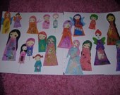 The Angels/Fairies Paper Dolls  - Unique sellection of paper dolls for crafts/cards/mixed media/scrapbooking/decoration/gift tag