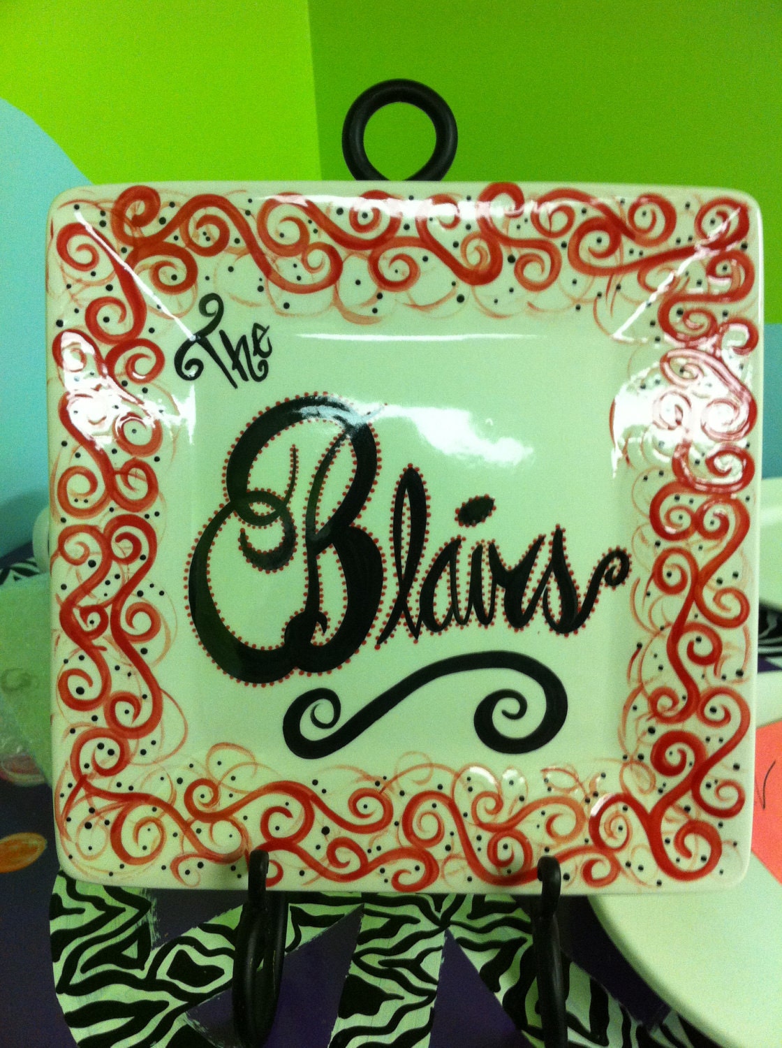 hand painted pottery