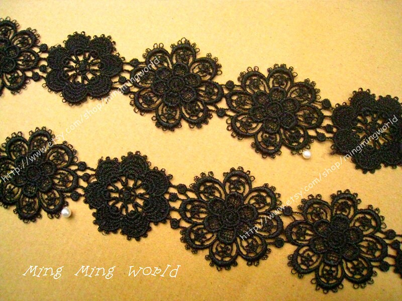 Venice Lace Trim Black