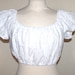 Vintage 50s inspired cropped gypsy top white broderie anglais lace S by OuterLimitz