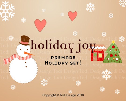 Holiday Joy - Premade Etsy Holiday / Winter Banner set Il_170x135
