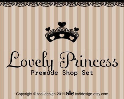 Premade shop set Lovely Princess Il_570xn