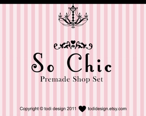 So Chic- Premade Etsy Shop Banner set Il_570xn