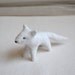 all white arctic fox - felt fox plush by royalmint