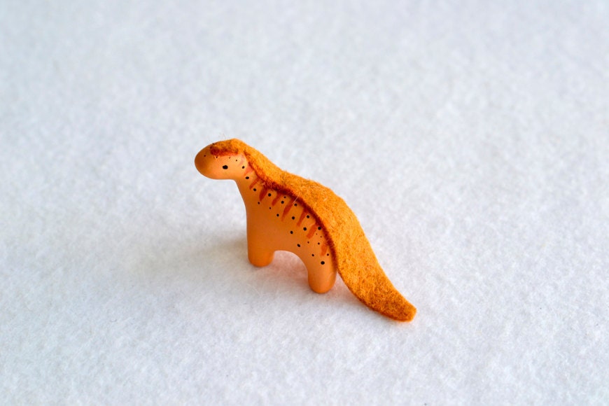miniature dinosaur figurine - orange brontosaurus