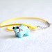 baby blue spirit bear pendant - charm necklace