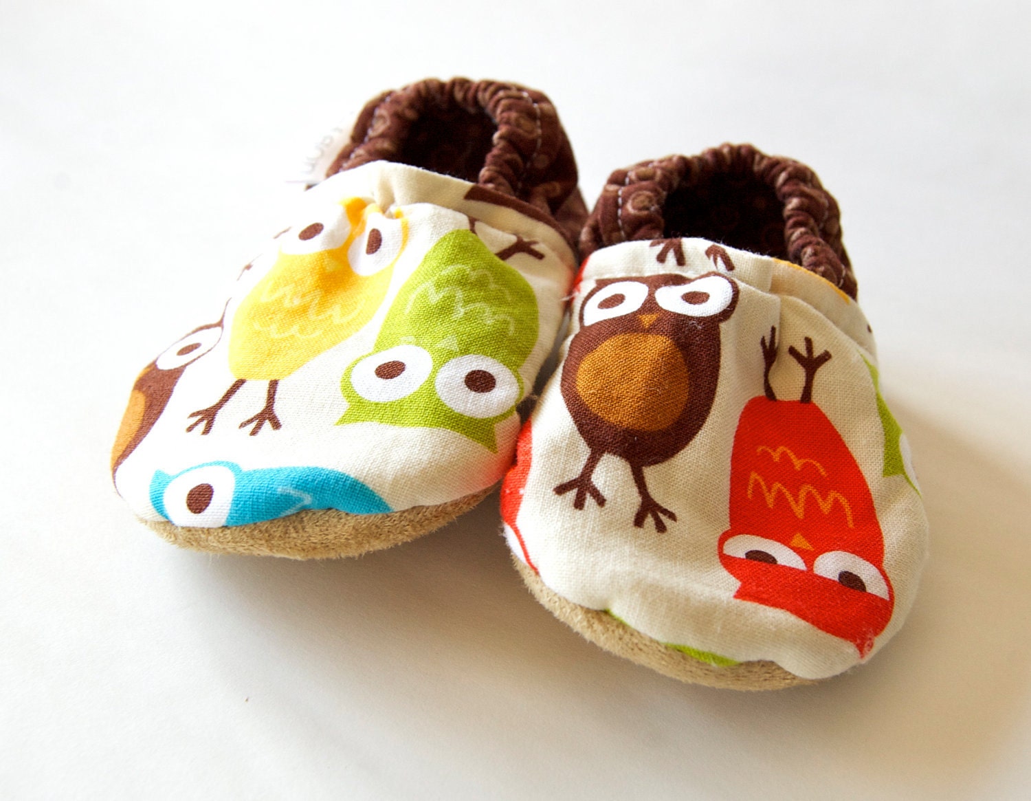 Who Me Owl Bison Booties Size 12 to 18 Months Toddler baby vegan shoes Ready to Ship