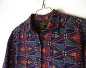 Eddie Bauer Print Cotton Vintage Shirt Womens Large