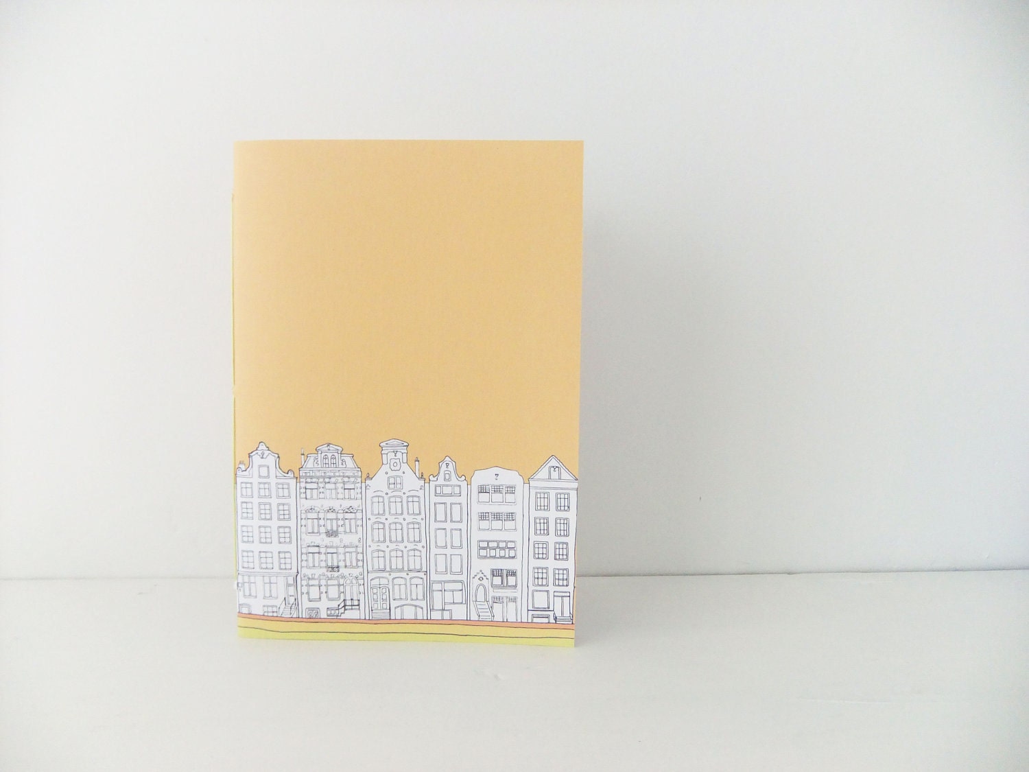 Amsterdam journal - Handmade Journal in gold - Mother's Day gift