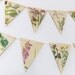 Spring and Summer Paper Bunting - recycled Garland - eco-friendly banner - upcycled bunting - Mothers Day gift - wedding decor