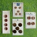 VINTAGE BUTTONS Brown and Gold Buttons on Cards