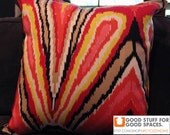 20 x 20" Designer Pillow Cover - Schumacher Trina Turk Peacock in Punch