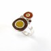 Sterling Silver Ring - Brown bubbles