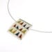 Sterling Silver Pendant - Primary Colors Triangles - OOAK - Blue Yellow Red White