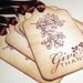 Thanksgiving Tags Autumn Tags Fall Tags - Oak Leaves Give Thanks - Vintage Appearance - set of 5