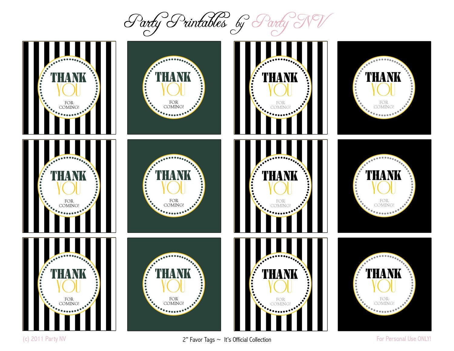 Printable 2" Favor Tags - It's Official Collection - Customized Sports Theme Il_170x135