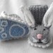 Boppity Bunny Rabbit Booties with Embroidered Soles - Made to order, hand knitted by scunjeebabe