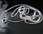 14 inch .925 sterling silver box chain 1.0 mm. (italian silver) finish chain
