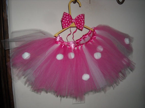 Minnie Mouse Tutu And Bow Set Size 6-12 Months