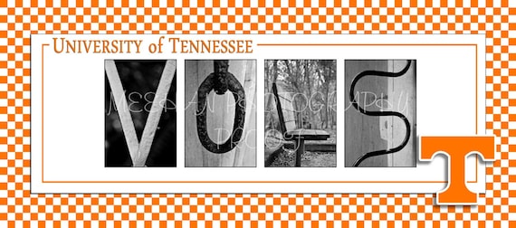 UT Vols alphabetography photo collage print