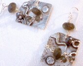 Labradorite Dangle Earrings Sterling Silver