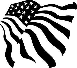 American Flag F11 Vinyl Decal 4 x 3.5 inches