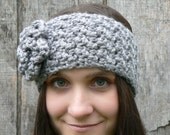 Custom Order Reserved Listing Ear warmer Headband Boho Chic Head Wrap with flower
