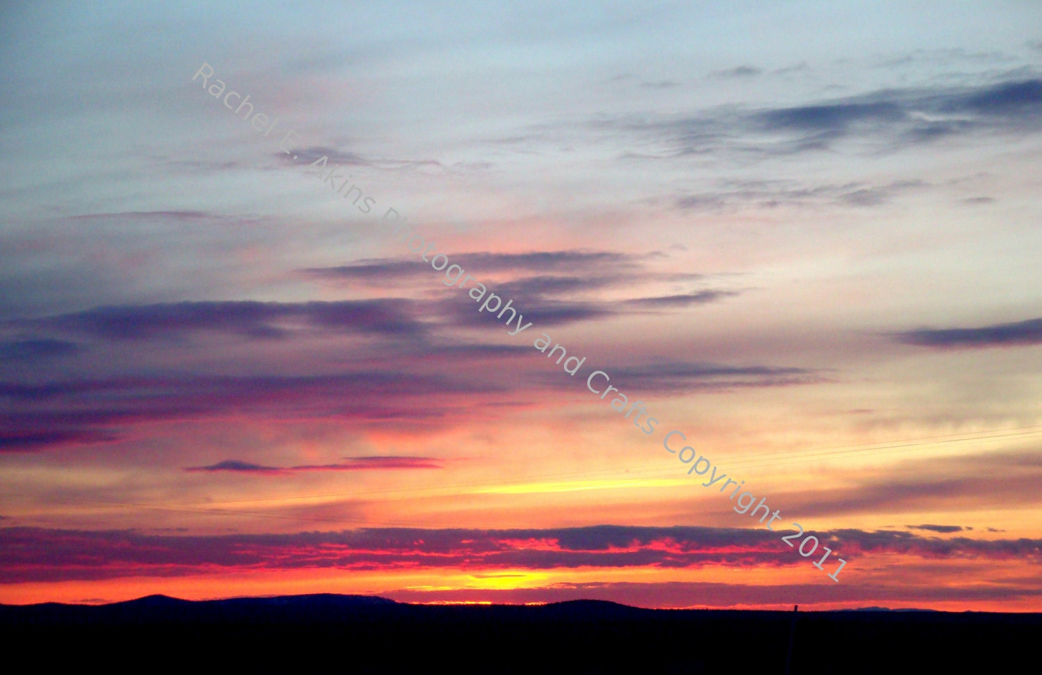 A High Desert Sunset - An Original 8"X10" photographic print - Photo by Rachel - RACHPhotography