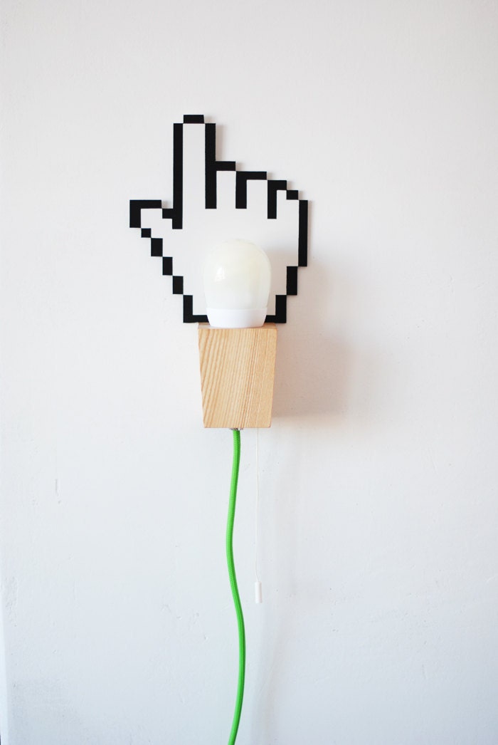 wall lamp/ cursor / bright green