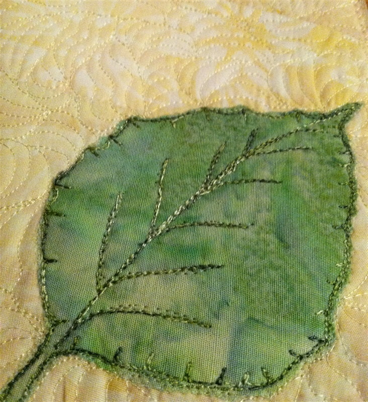 All Occasion Fabric Post Card - Birch Leaf Set of Two
