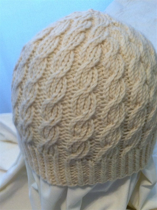 Classic Cabled Cap in Cream