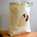 Canvas tote bag, pug, cute and adorable.