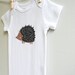 Baby girl clothes, hedgehog. Long or short sleeve. Your choice of size.